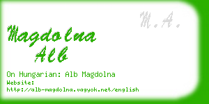 magdolna alb business card